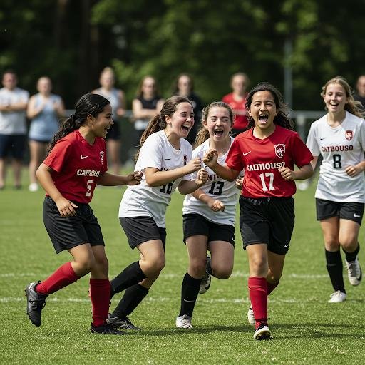 Joueuses célébrant une victoire